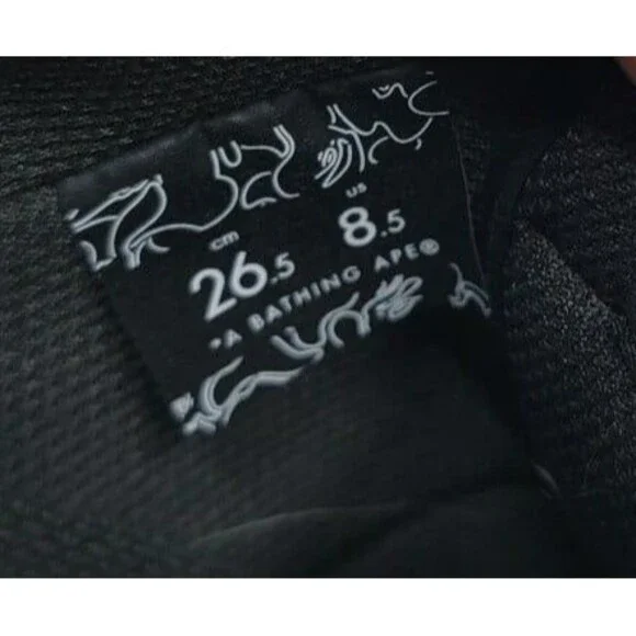 A Bathing Ape Bape SK8 StaBlack Suede - Picture 9 of 11